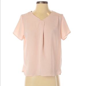 Pink v-neck blouse